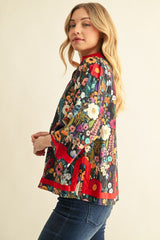 "Poppy" Floral Blouse - The Katie Grace Boutique