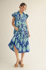 "Ocean" Midi Dress - The Katie Grace Boutique