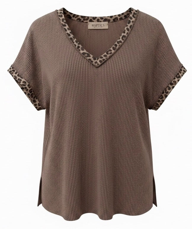 "Ashley" Curly Knit  Shirt - The Katie Grace Boutique