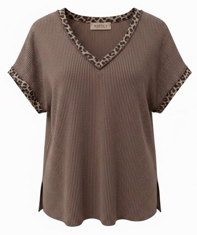"Ashley" Curly Knit  Shirt - The Katie Grace Boutique