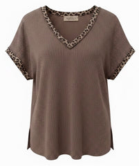 "Ashley" Curly Knit  Shirt - The Katie Grace Boutique