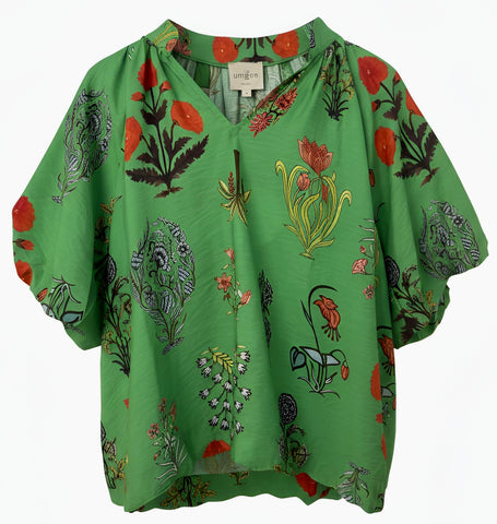 "Finley" Puff Sleeve with Scalloping - The Katie Grace Boutique