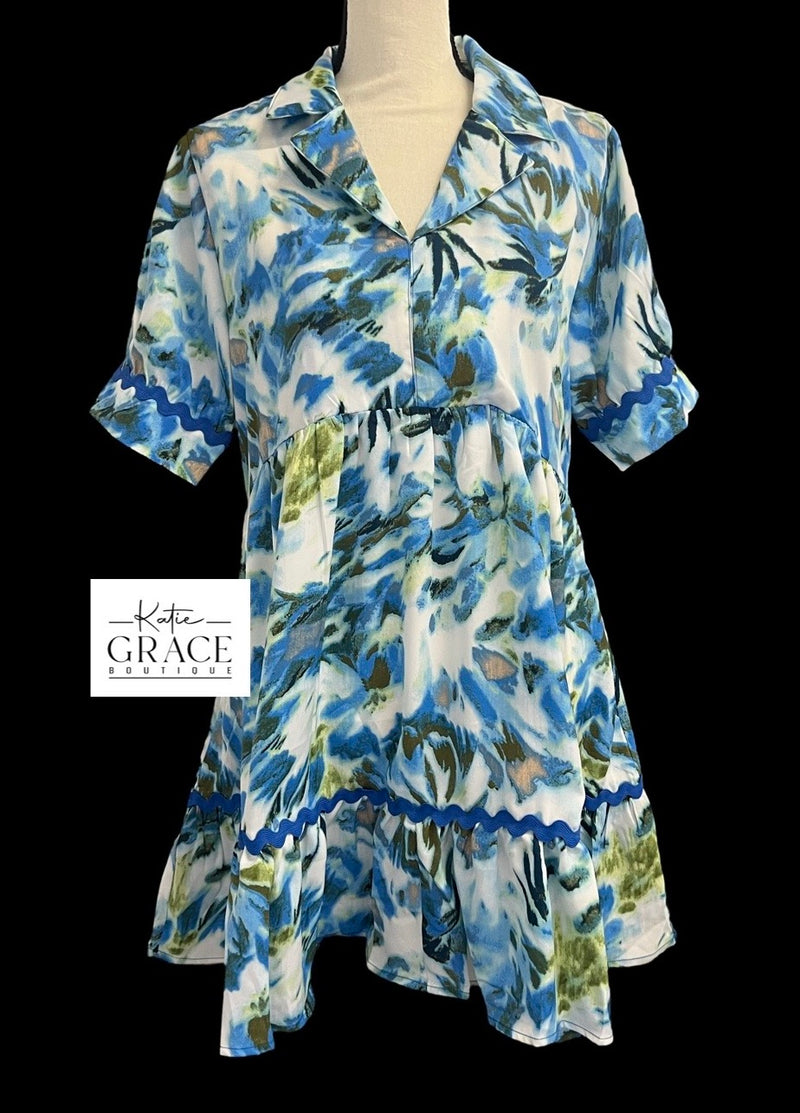 "Britt" Printed Dress - The Katie Grace Boutique