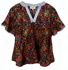 "Leena" Floral Blouse - The Katie Grace Boutique