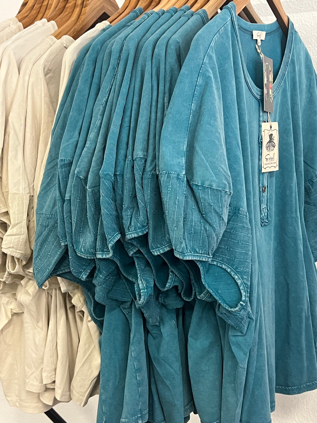 "Melissa" Mineral Washed Top - The Katie Grace Boutique