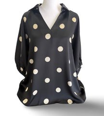 "Dixie" Polka Dot Blouse - The Katie Grace Boutique