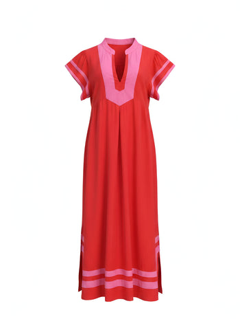 "Catrina" Linen Blend Midi Dress - The Katie Grace Boutique