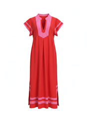 "Catrina" Linen Blend Midi Dress - The Katie Grace Boutique