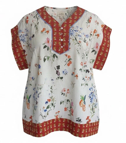 "Vivian" Cap Sleeve Blouse - The Katie Grace Boutique