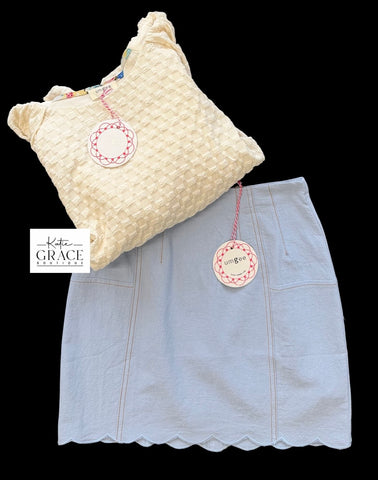 "Lacey" Denim Skirt - The Katie Grace Boutique
