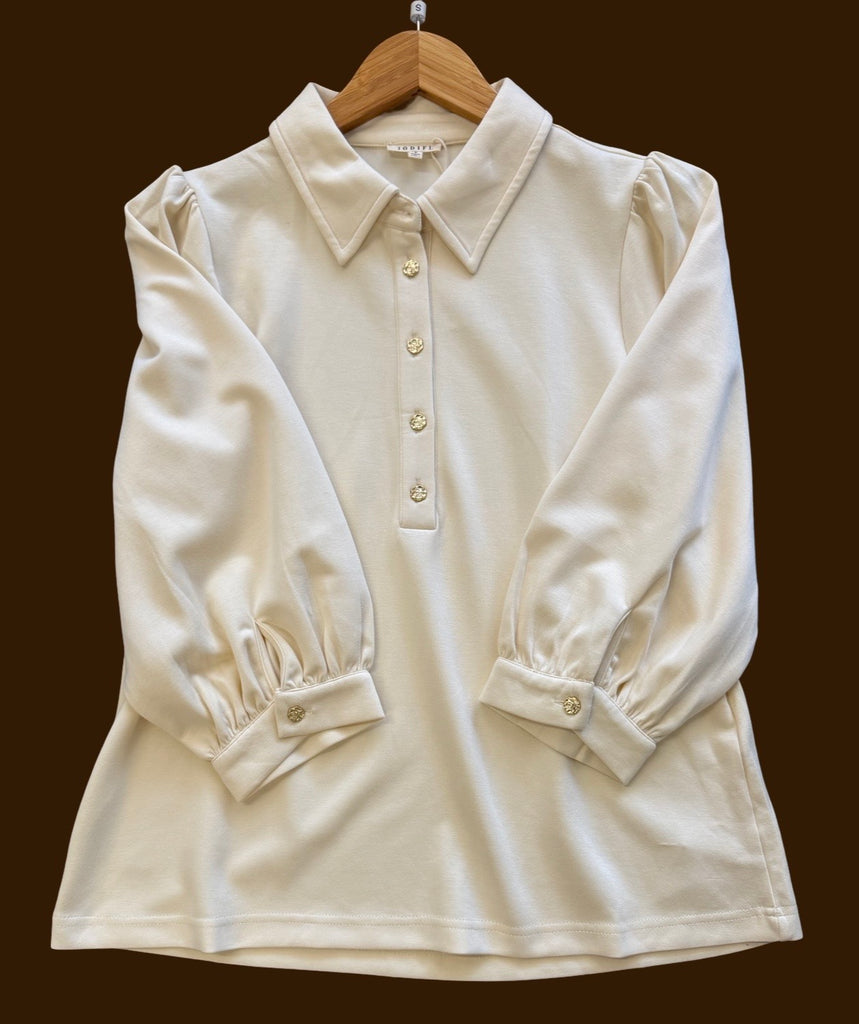 "Camille" 3/4 Luxe Knit Top - The Katie Grace Boutique