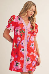 "Isadora" Floral Dress - The Katie Grace Boutique