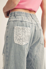"Finley" Distress Lace Patches - The Katie Grace Boutique