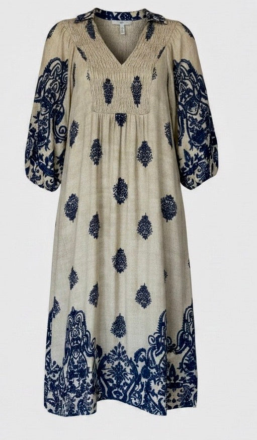 "Annie" Midi Dress, Blue - The Katie Grace Boutique
