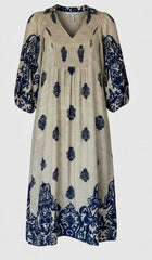 "Annie" Midi Dress, Blue - The Katie Grace Boutique