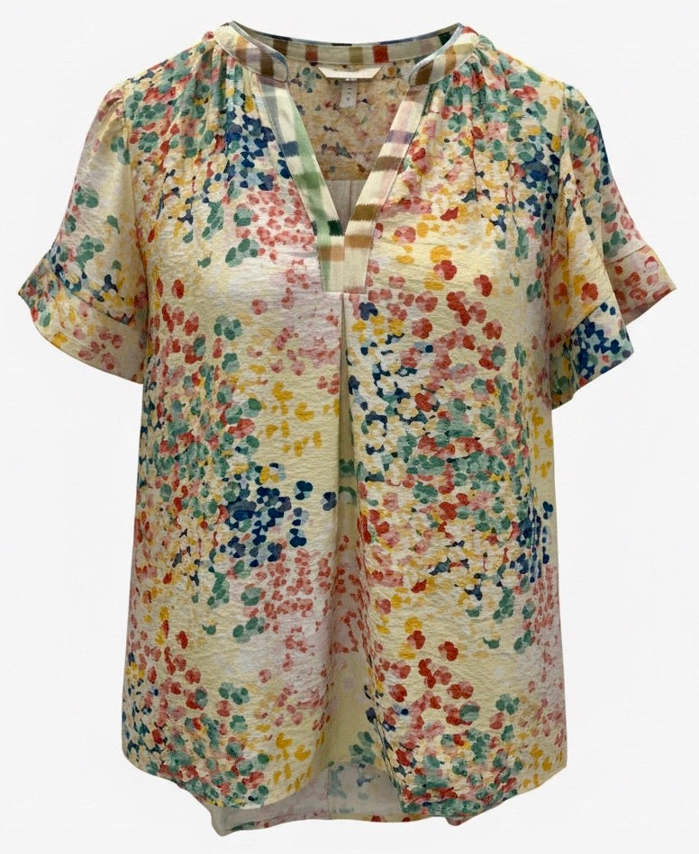 "Candi" Flutter Blouse - The Katie Grace Boutique