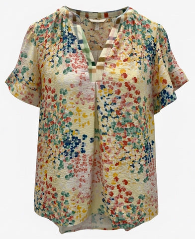 "Candi" Flutter Blouse - The Katie Grace Boutique
