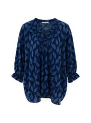 "Nora" Jacquard Blouse, Plus - The Katie Grace Boutique
