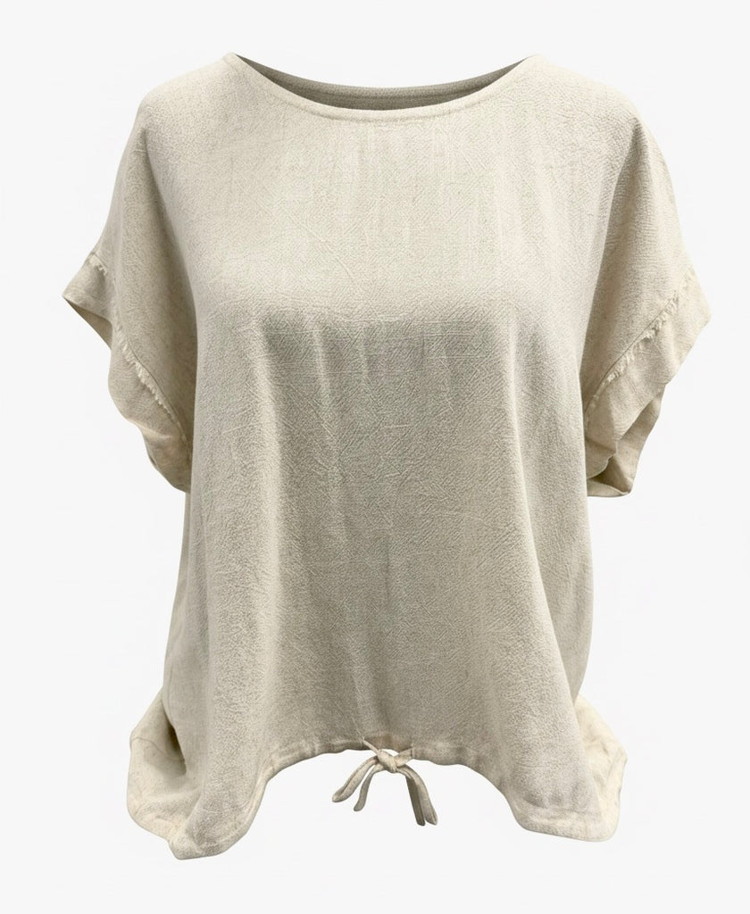 "Chloe" Linen Blend Top - The Katie Grace Boutique
