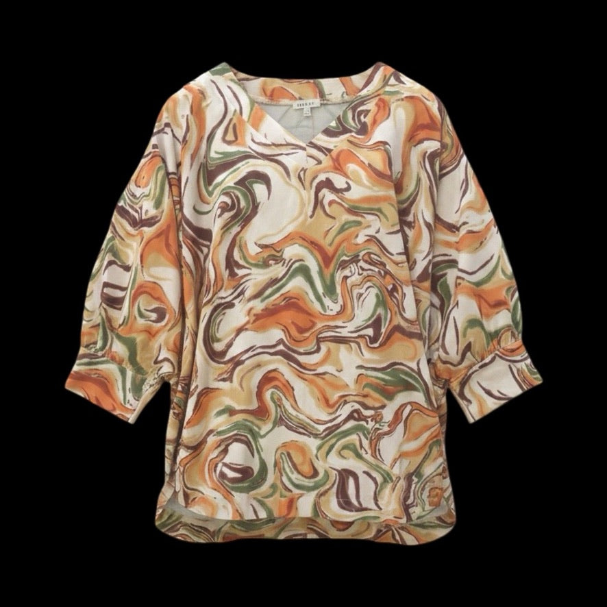 "Becka" Swirl Blouse - The Katie Grace Boutique