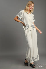 "Amanda" Embroidered Separates, - The Katie Grace Boutique