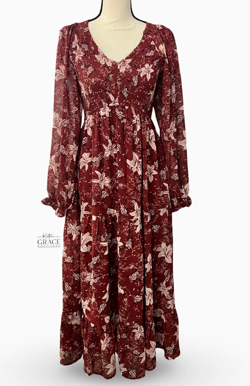 "Amelia" Smocked Dress - The Katie Grace Boutique