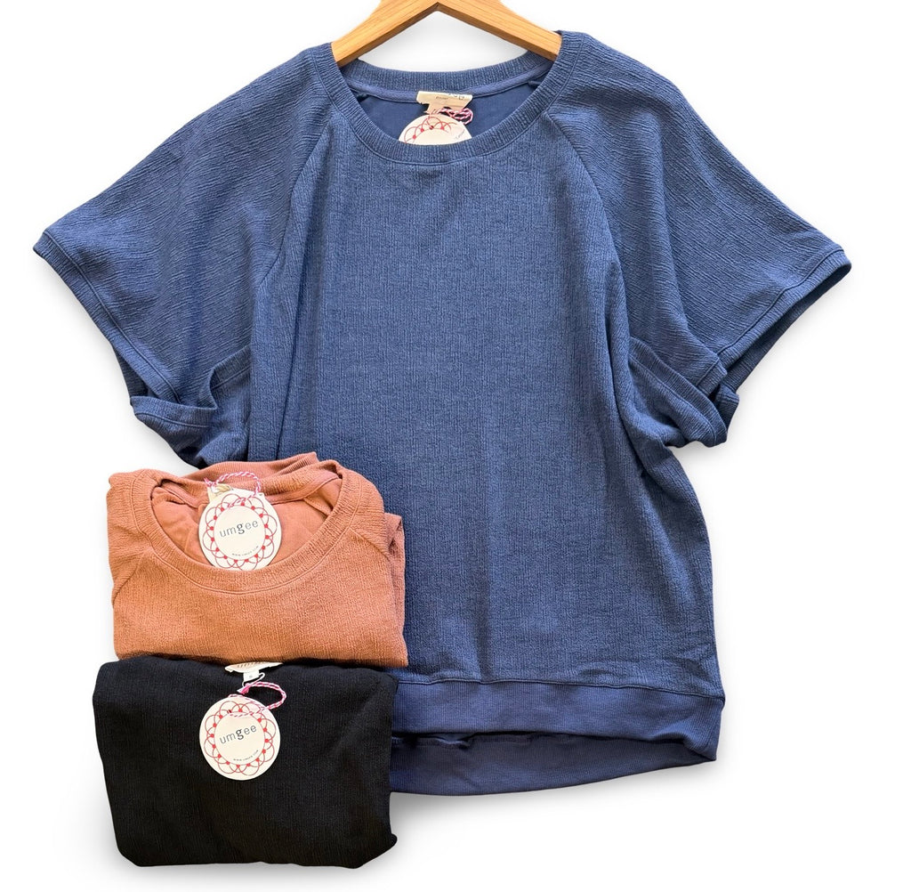 "Cassie" Textured Top, 3 colors - The Katie Grace Boutique