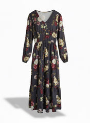 "Amelia" Midi Floral Dress, S-3XL - The Katie Grace Boutique