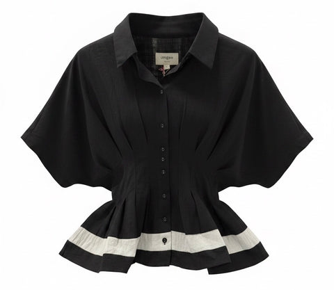 "Odette"  Peplum Blouse - The Katie Grace Boutique
