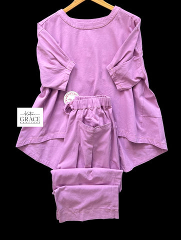 "Hanna" Twill Separates, Orchid - The Katie Grace Boutique