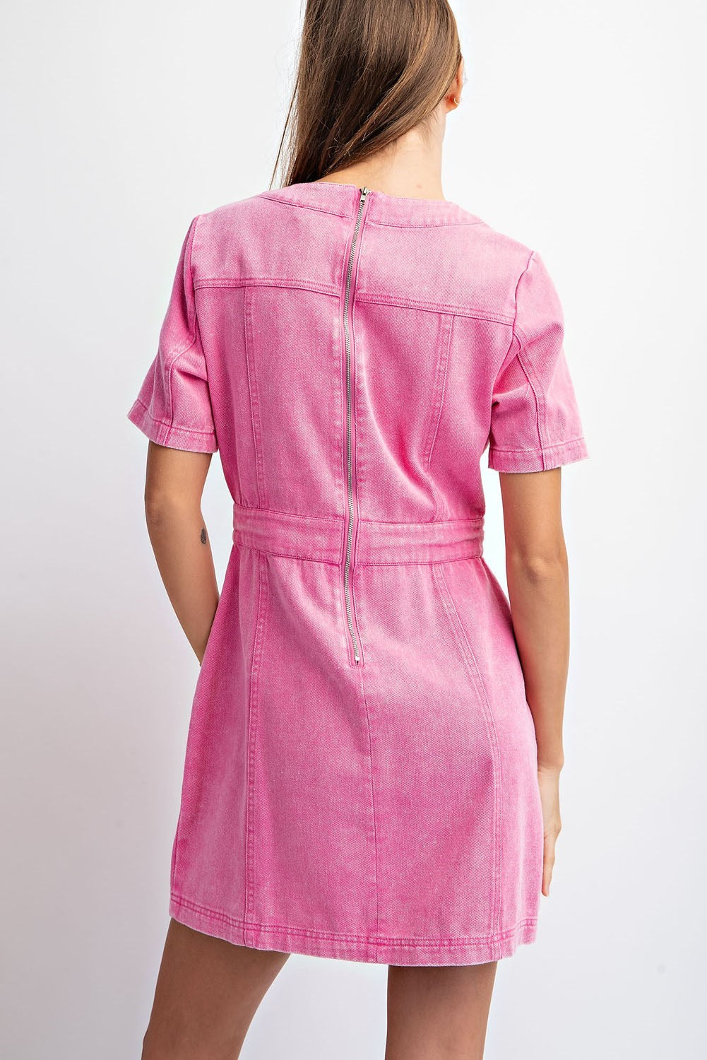"Bella" Denim Mini Dress - The Katie Grace Boutique