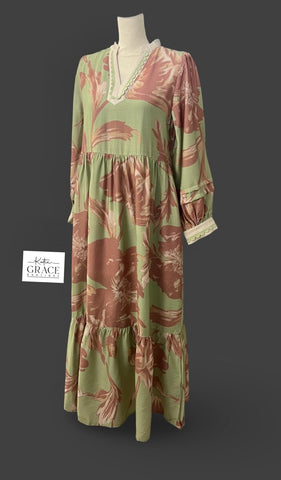 "Heather" Floral Dress - The Katie Grace Boutique