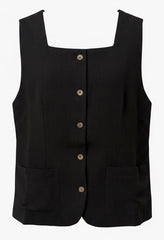 "Bethany" Linen Vest - The Katie Grace Boutique