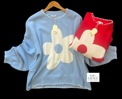 "Sheena" Floral Sweater, 2 colors - The Katie Grace Boutique