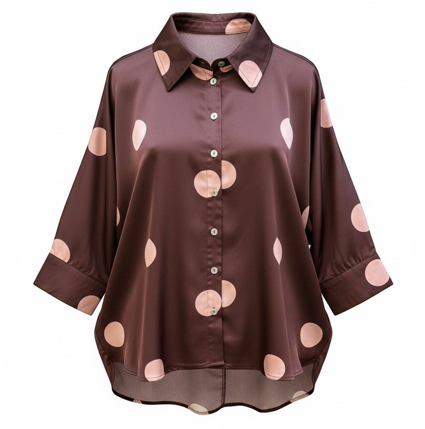 "Bubbles" Polka Dot Blouse - The Katie Grace Boutique