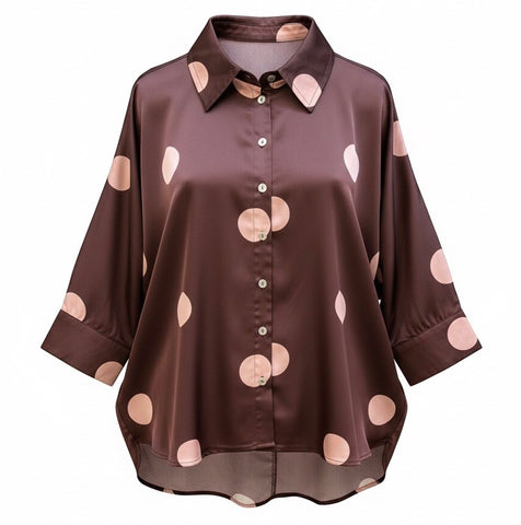 "Bubbles" Polka Dot Blouse - The Katie Grace Boutique