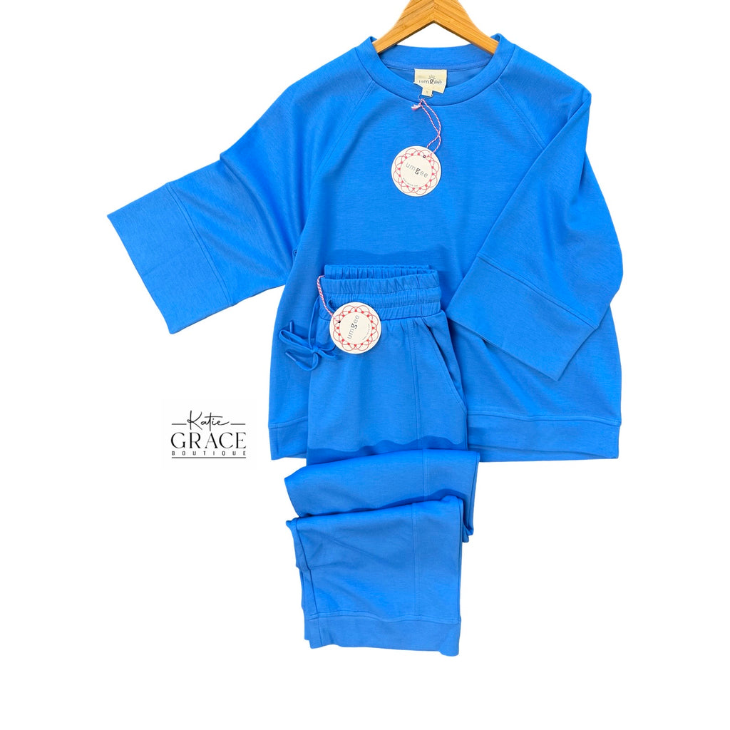 "Imogen" Matching Separates, Blue - The Katie Grace Boutique