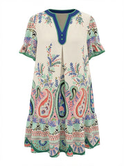 "Camille" Paisley Flutter Dress - The Katie Grace Boutique