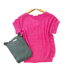 "Kendra" Short Sleeve Sweater, 3 colors - The Katie Grace Boutique