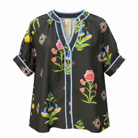 "Caty" Floral Top - The Katie Grace Boutique