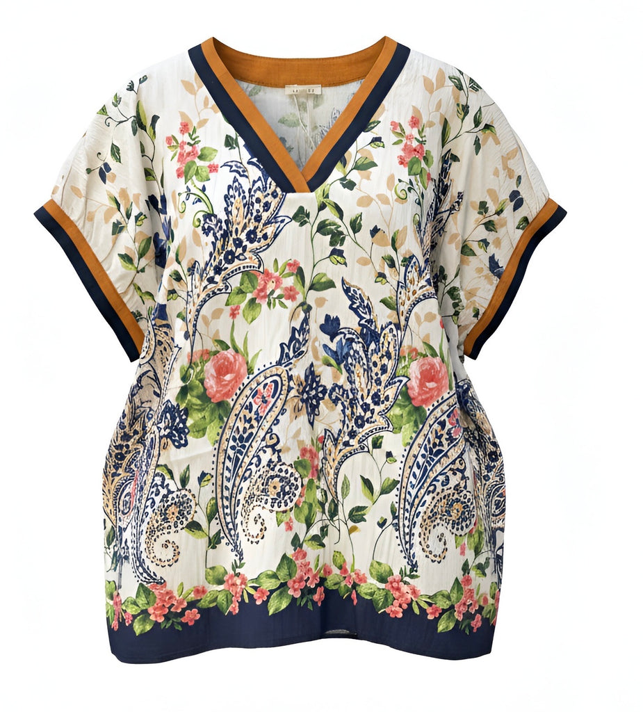 "Nikki" Floral Blouse - The Katie Grace Boutique