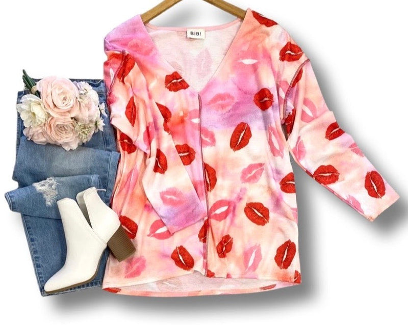 "Libby" Multi Lip Top - The Katie Grace Boutique