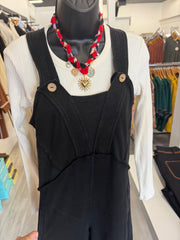 "Kimmie" Mineral Washed Jumpsuit - The Katie Grace Boutique