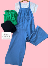 Restocked! "Gracen" Soft Cotton Jumpsuit - The Katie Grace Boutique