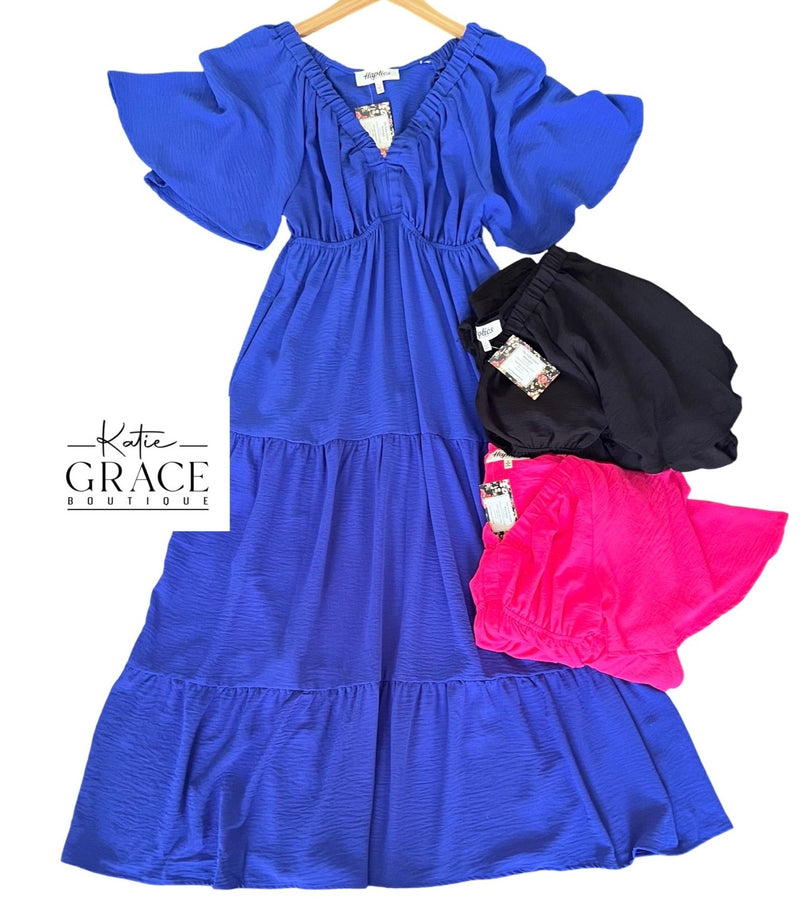 "Sydney" Tea Length Dress - The Katie Grace Boutique