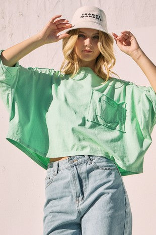 "River" Mineral Washed Top - The Katie Grace Boutique