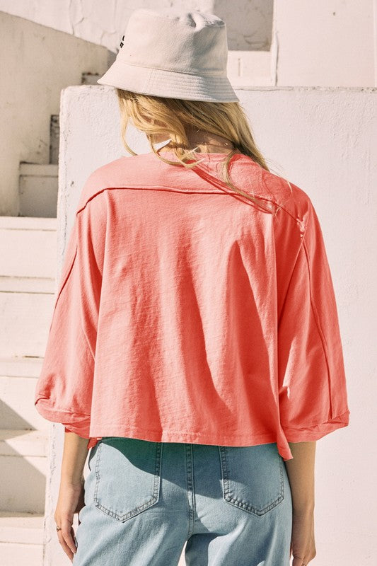 "River" Mineral Washed Top - The Katie Grace Boutique