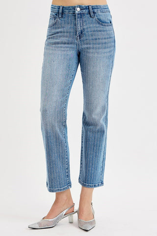 "Sparkle" Rhinstone Jeans - The Katie Grace Boutique