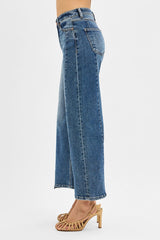"Azure" Cropped Wide Jeans - The Katie Grace Boutique