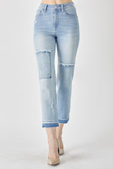 "Jodie" Distressed Cropped Jeans - The Katie Grace Boutique